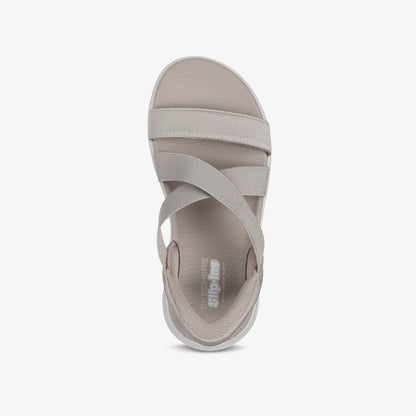 Sandalias Skechers Go Walk Flex Mujer Beige