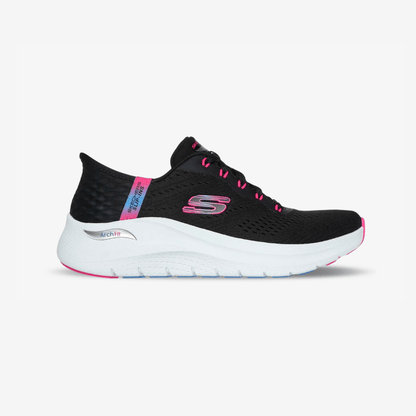 Tenis Skechers Slip-ins Arch Fit 2.0 Mujer Negro Rosa