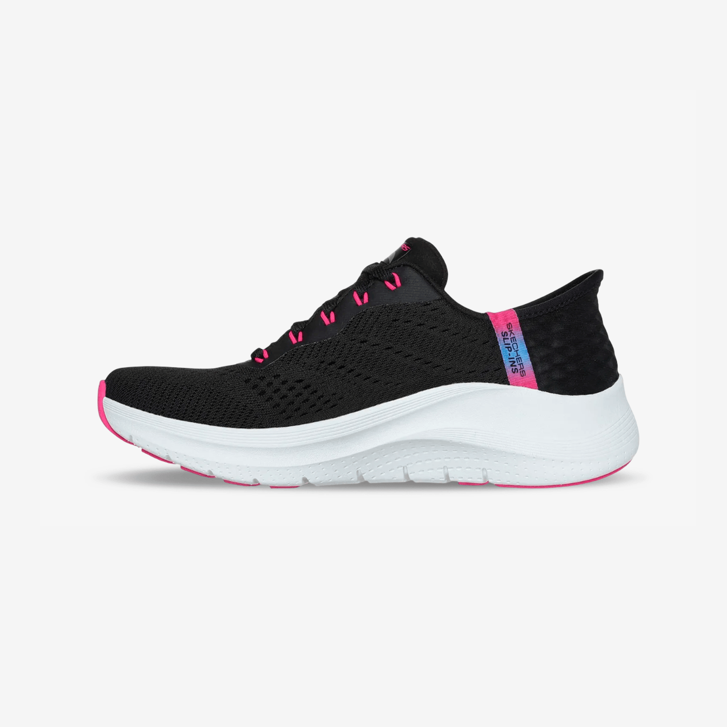 Tenis Skechers Slip-ins Arch Fit 2.0 Mujer Negro Rosa