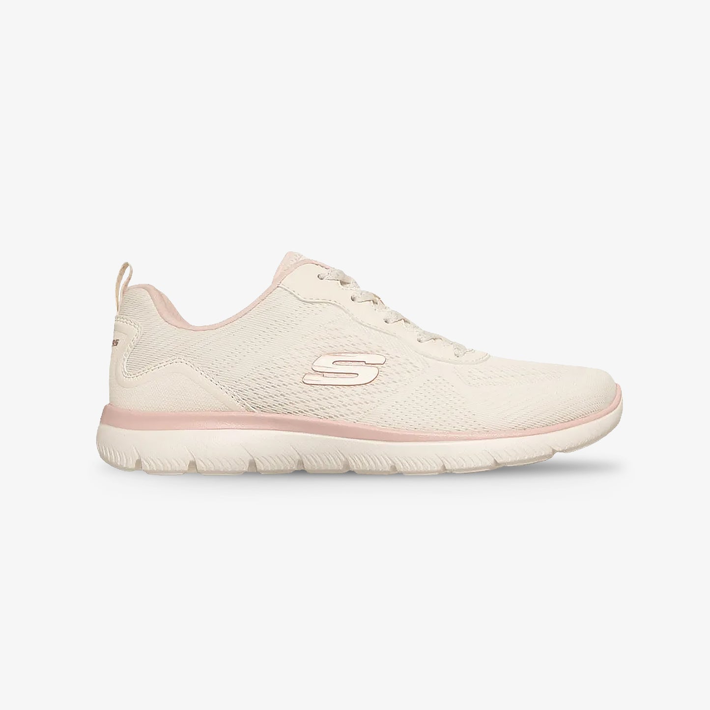 Tenis Skechers Summits Mujer Beige Rosado
