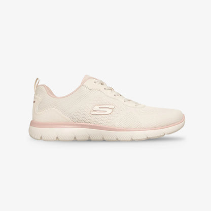Tenis Skechers Summits Mujer Beige Rosado
