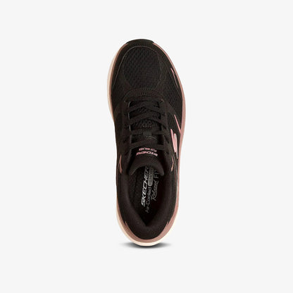 Tenis Skechers D'Lux Walker 3.0 Mujer Negro Rosa