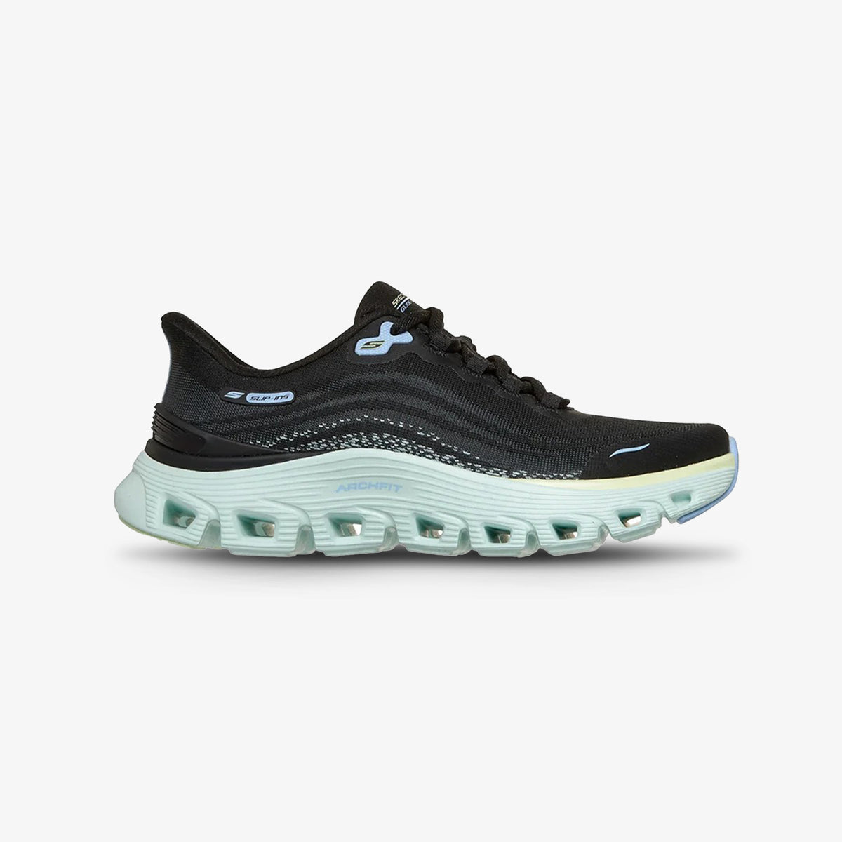 Tenis Skechers Arch Fit Glide-Step Mujer Negro