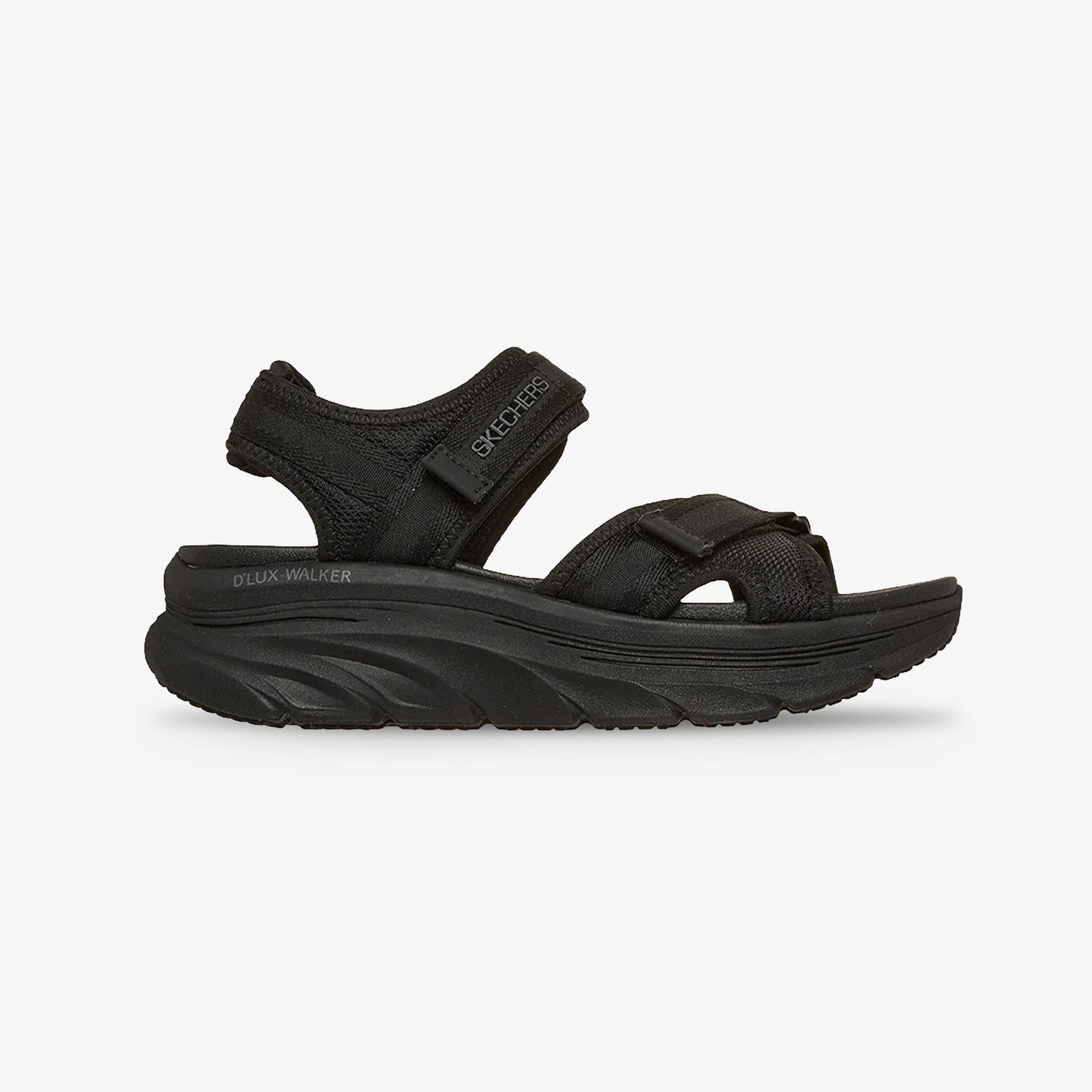 Sandalia Skechers D Lux Walker Mujer Negro