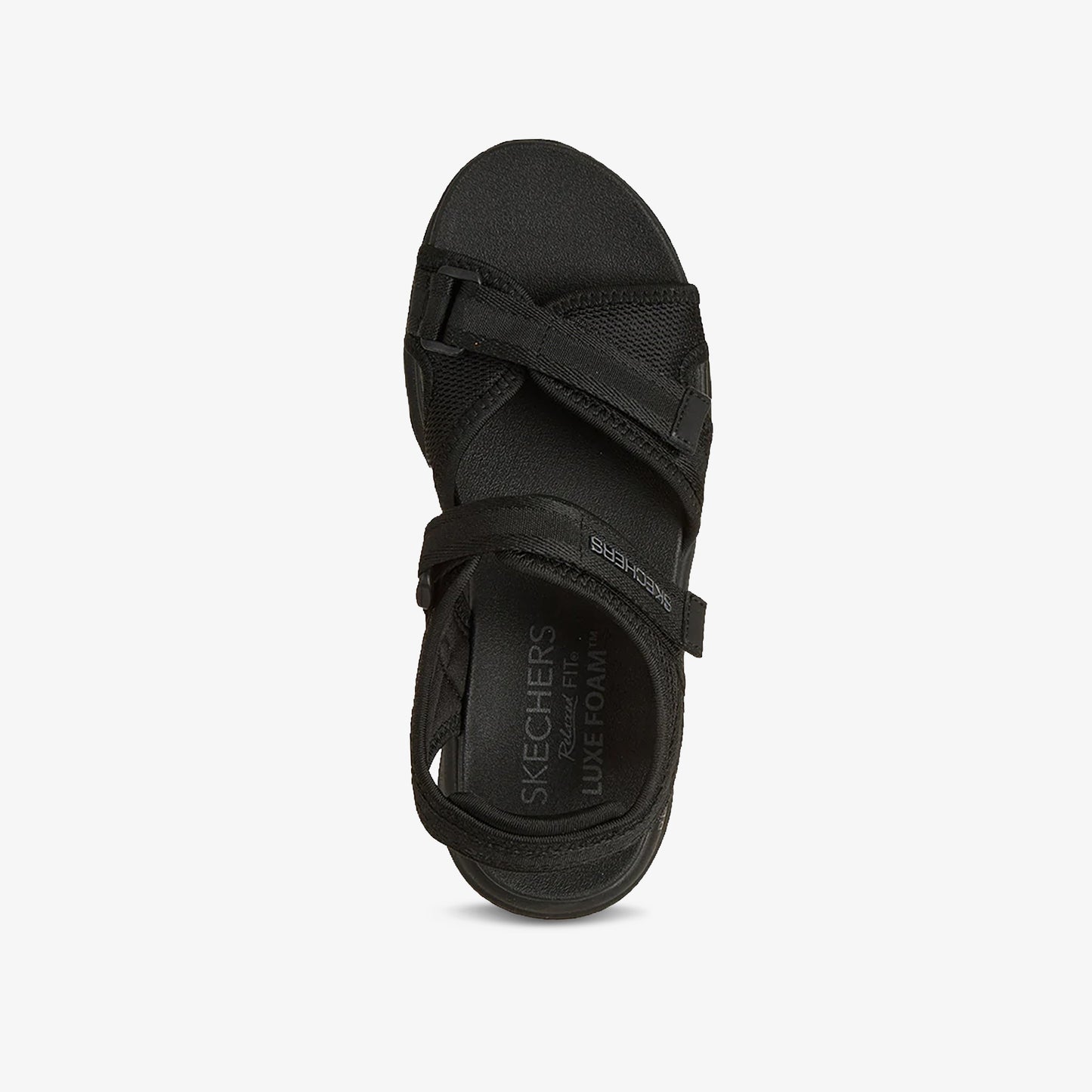 Sandalia Skechers D Lux Walker Mujer Negro