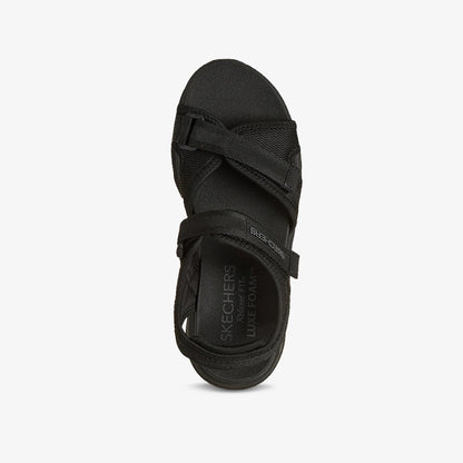 Sandalia Skechers D Lux Walker Mujer Negro