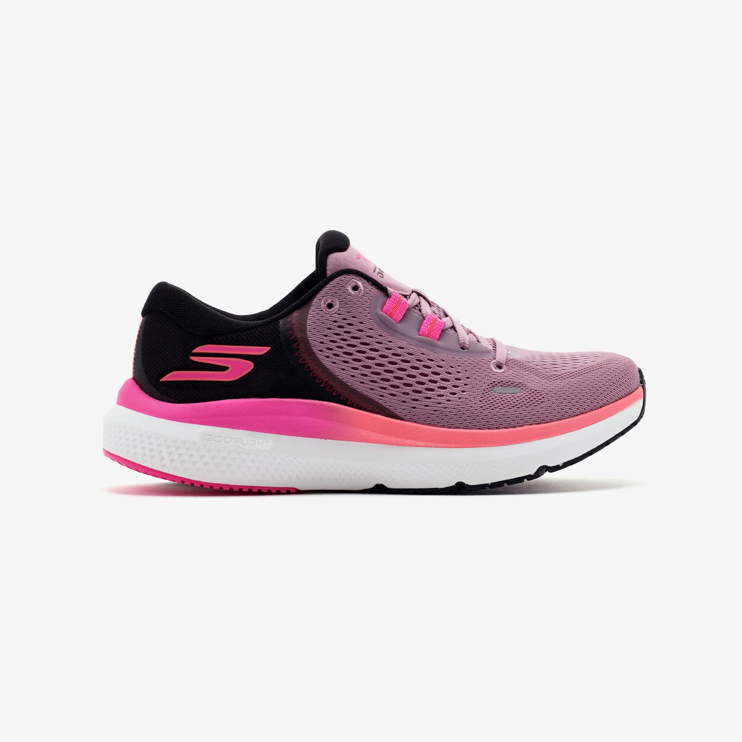 Tenis Skechers GO Run Pure 4 Mujer Rosado Negro