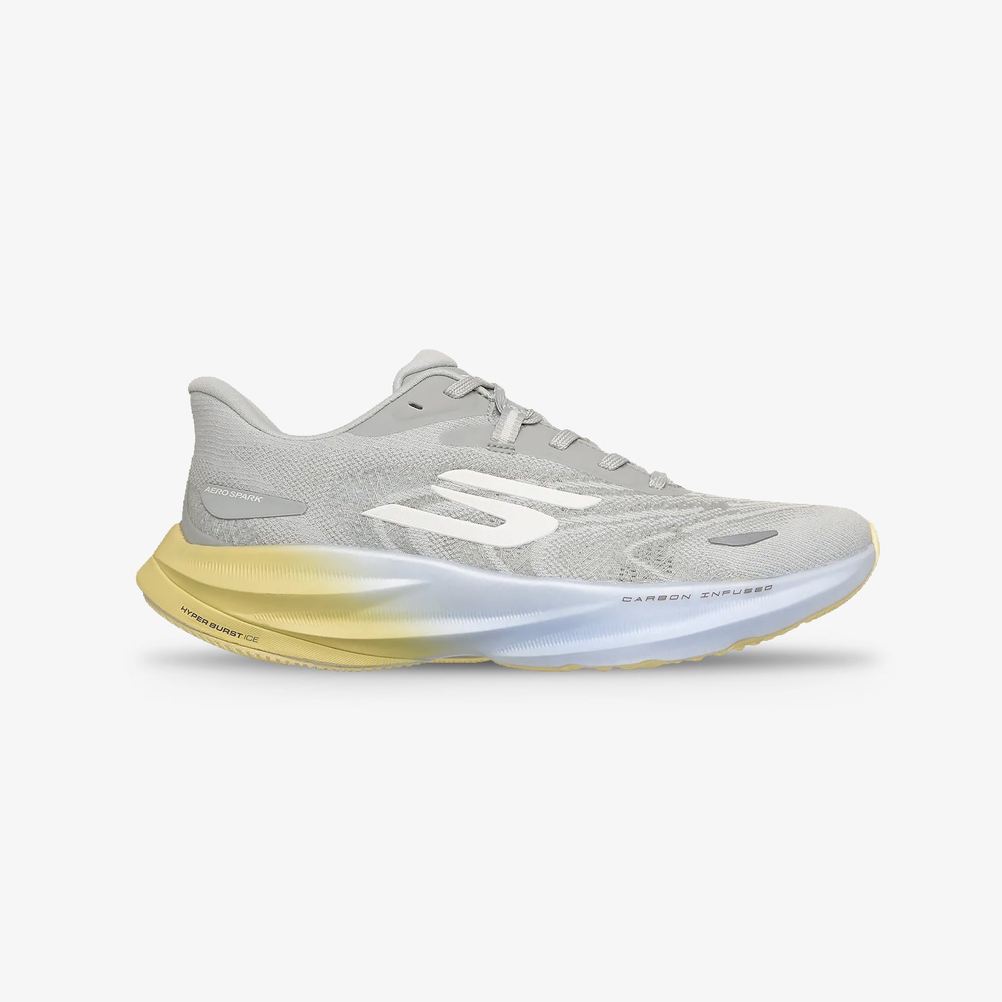 Tenis Skechers Aero Spark Mujer Gris Amarillo
