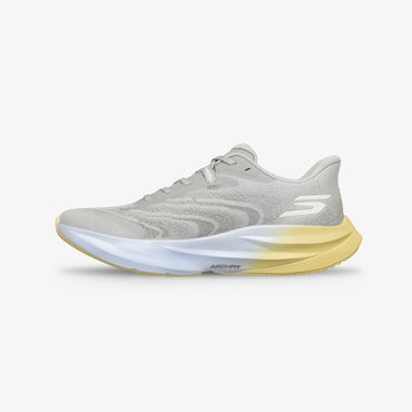 Tenis Skechers Aero Spark Mujer Gris Amarillo