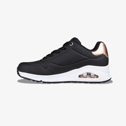 Tenis Skechers Golden Air Mujer Negro Dorado