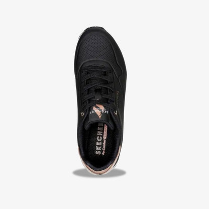 Tenis Skechers Golden Air Mujer Negro Dorado