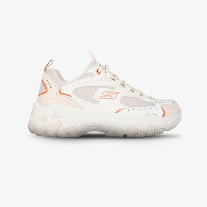 Tenis Skechers D'lites Hiker Mujer Blanco Rosado
