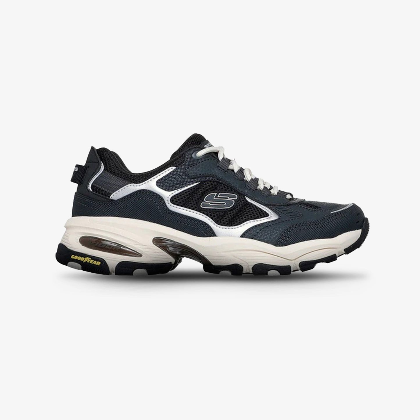 Tenis Skechers Vigor 3.0 Mujer Negro Blanco