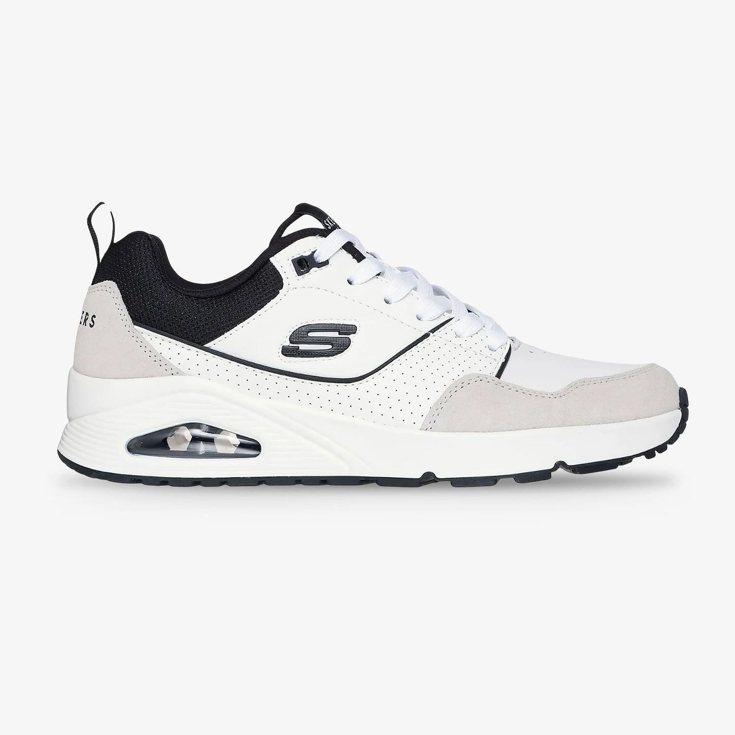 Tenis Skechers Uno-Retro One Hombre Blanco Negro