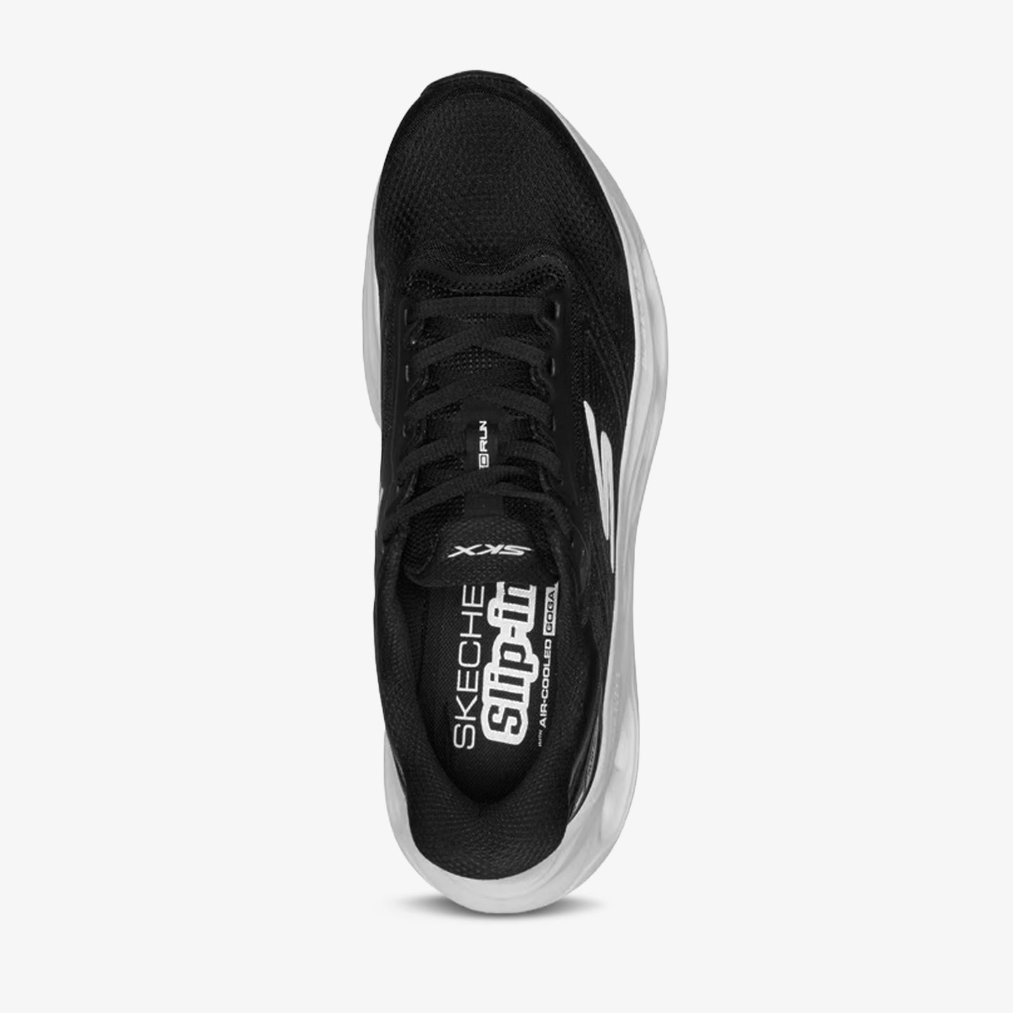 Tenis Skechers Glide Step Hombre Negro Blanco