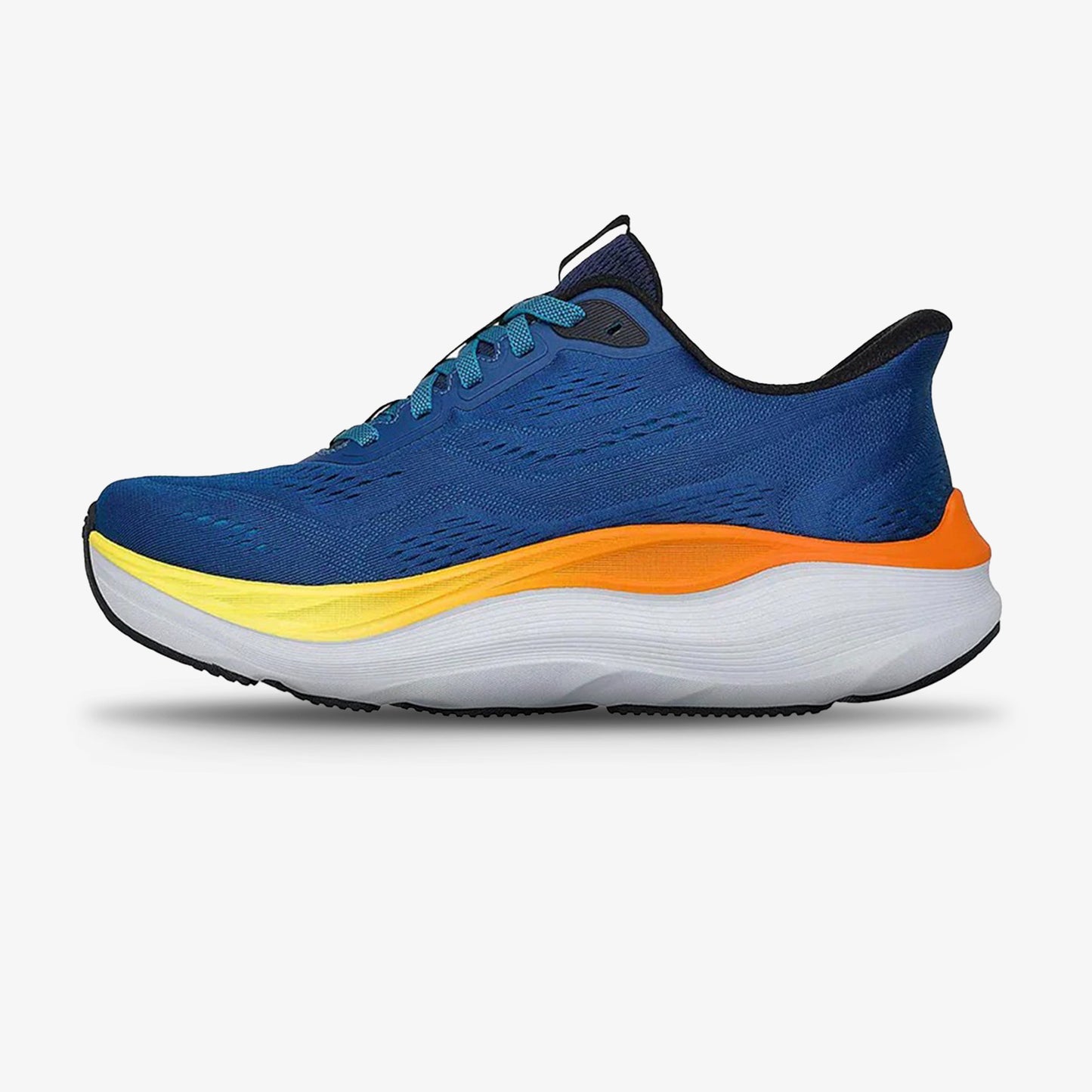 Tenis Skechers Slip-Ins Max Run Hombre Navy Naranja