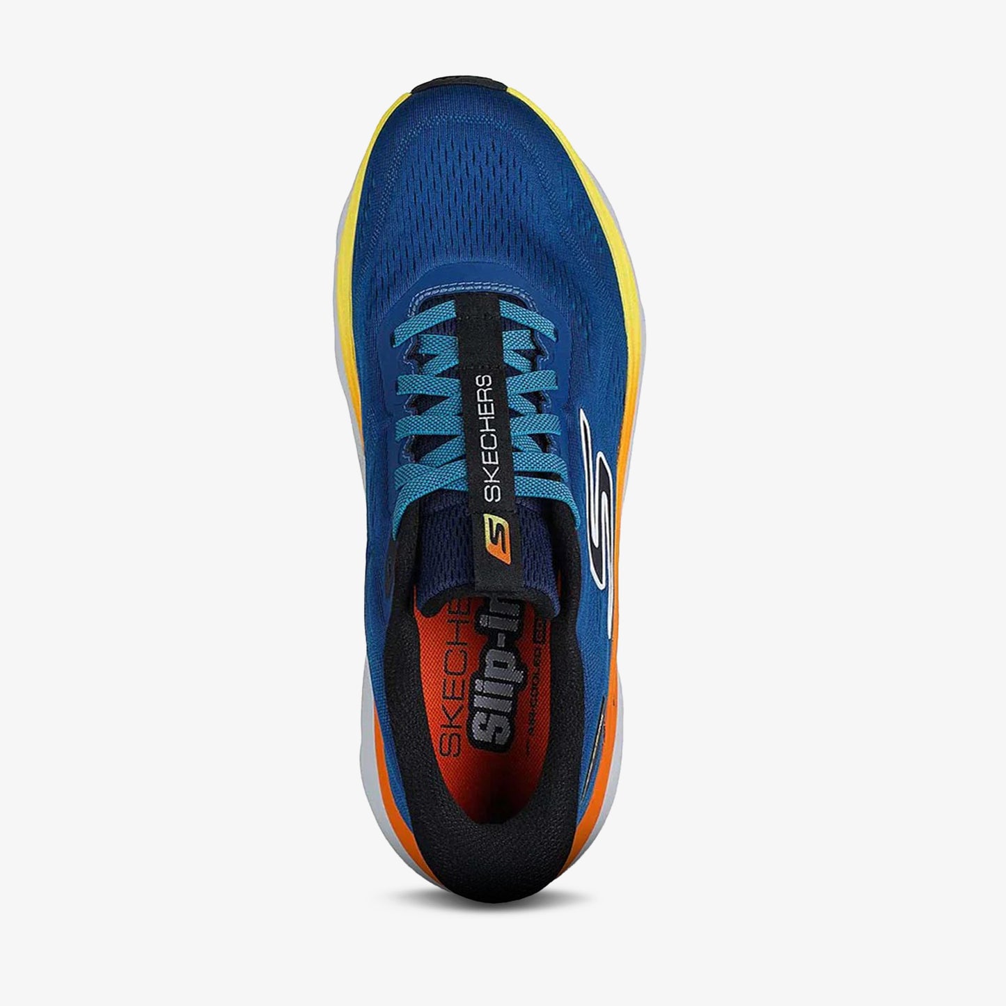 Tenis Skechers Slip-Ins Max Run Hombre Navy Naranja
