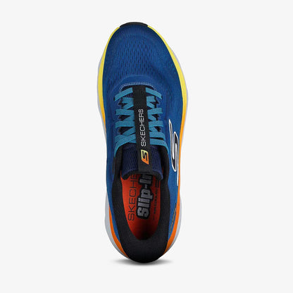 Tenis Skechers Slip-Ins Max Run Hombre Navy Naranja