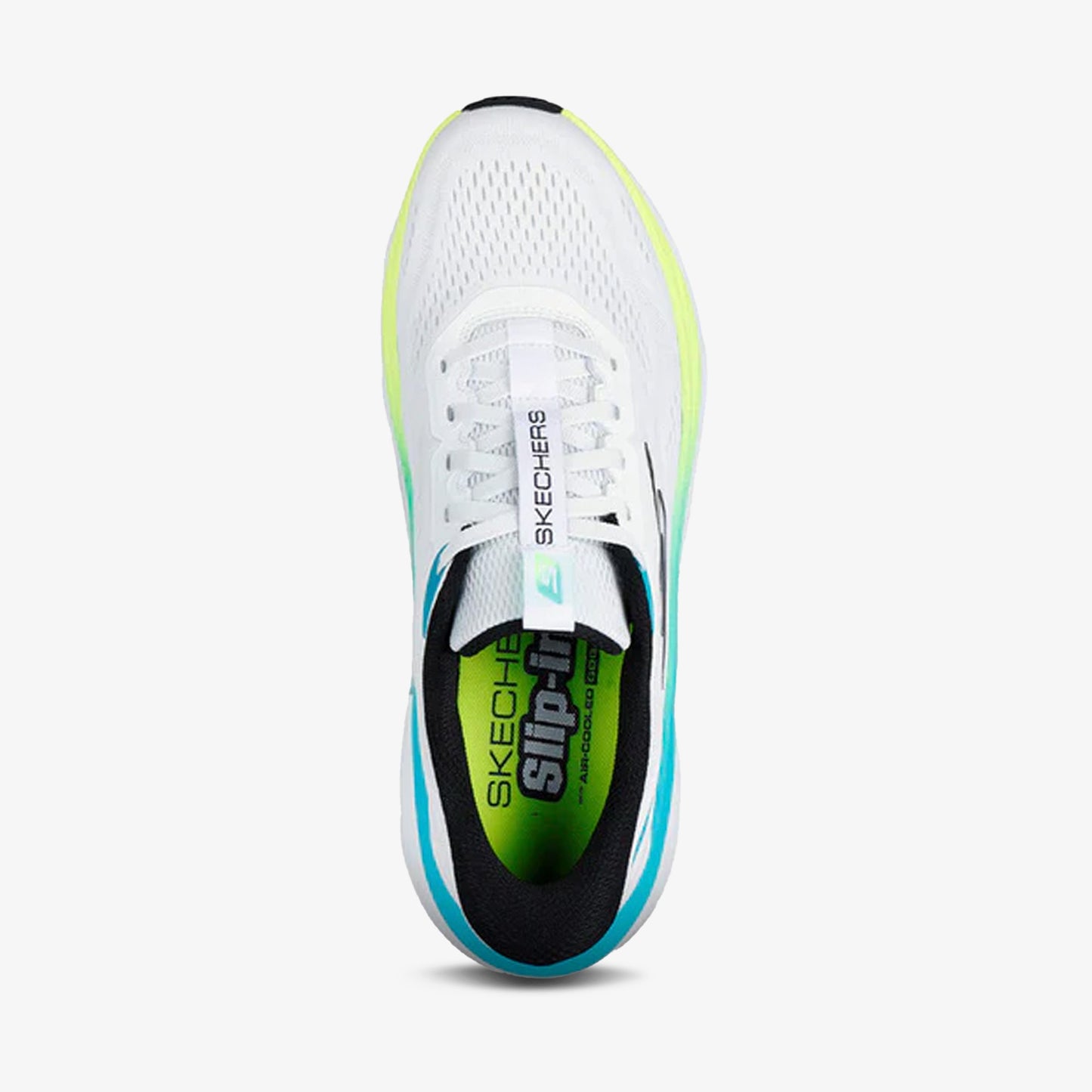 Tenis Skechers Slip-Ins Max Run Hombre Blanco Azul
