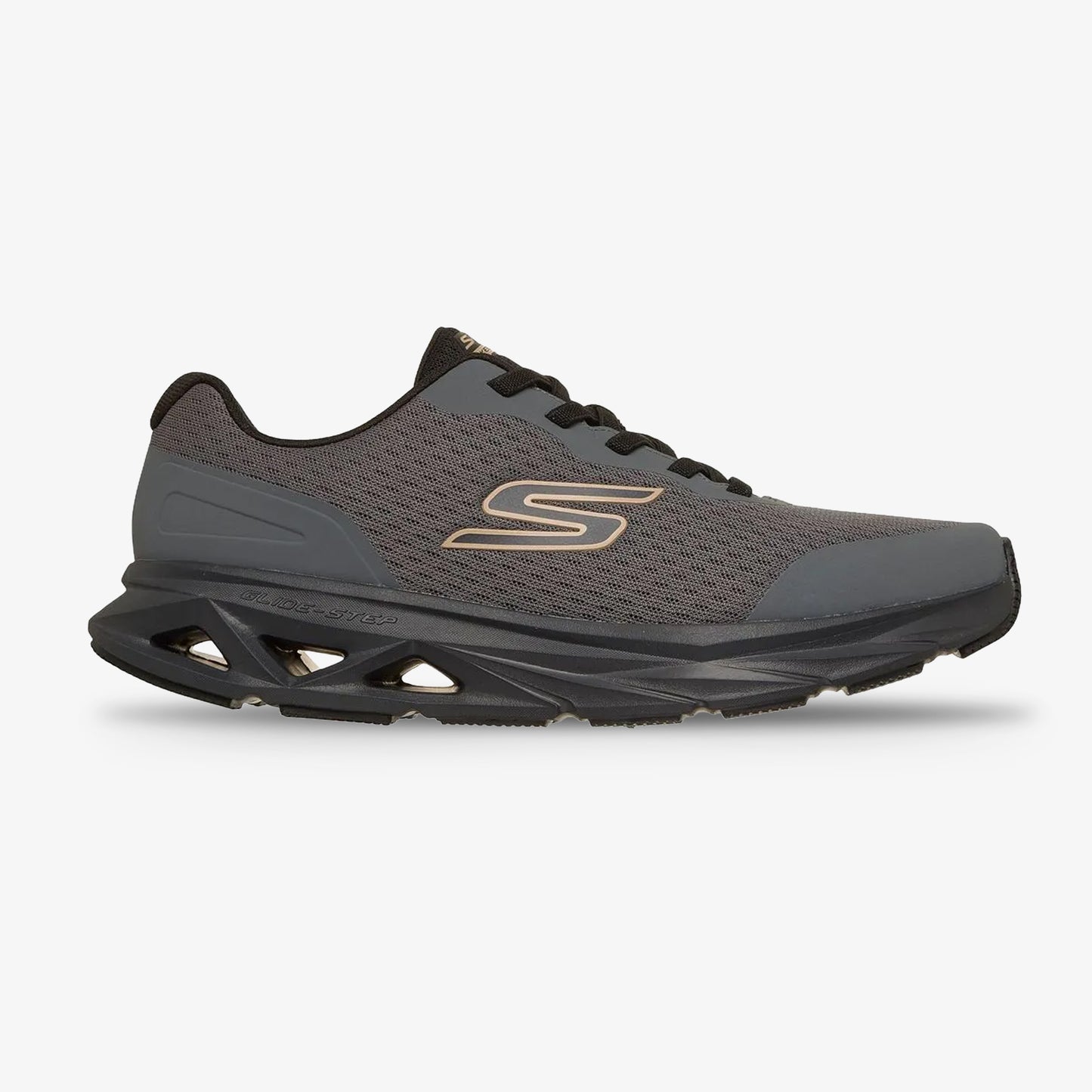 Tenis Skechers Glide Step Vortex Hombre Gris Negro
