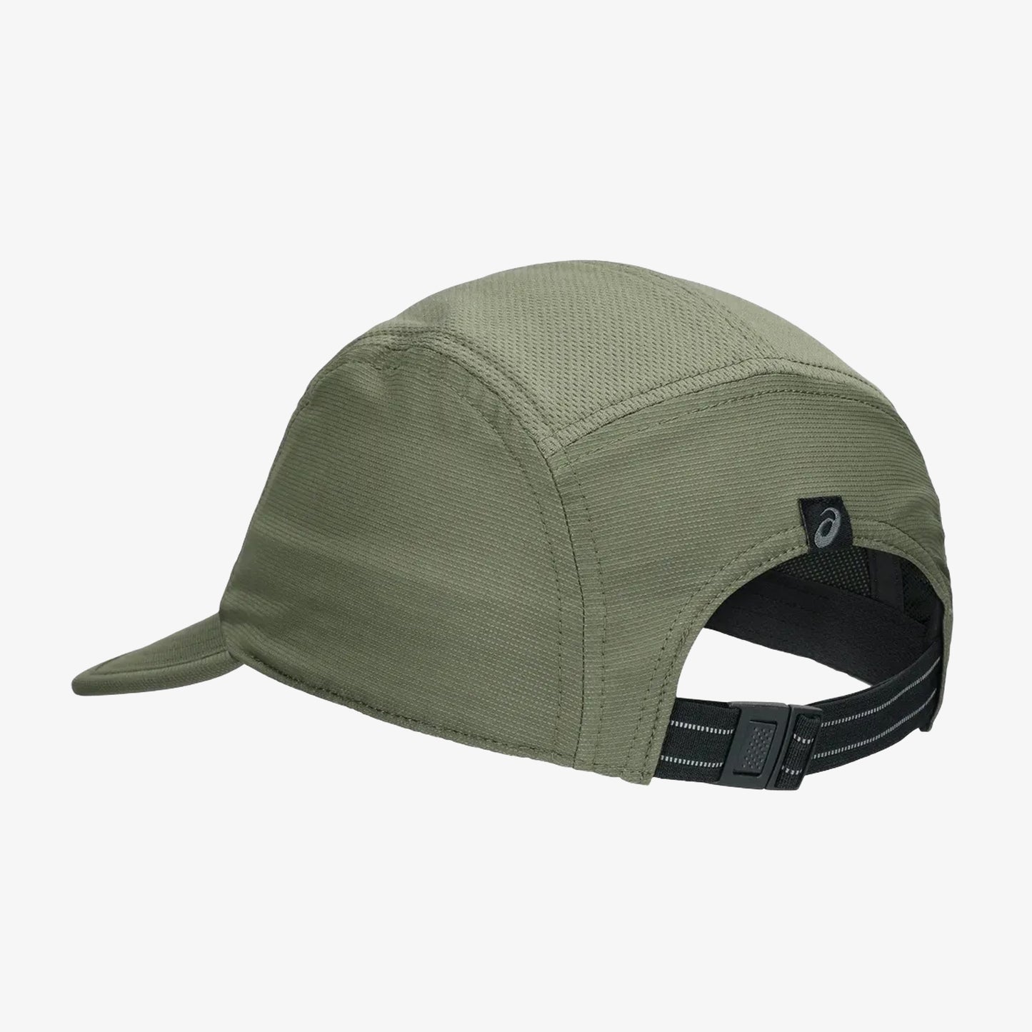 Gorra Asics Performance Run 5 Panel Unisex Verde Blanco