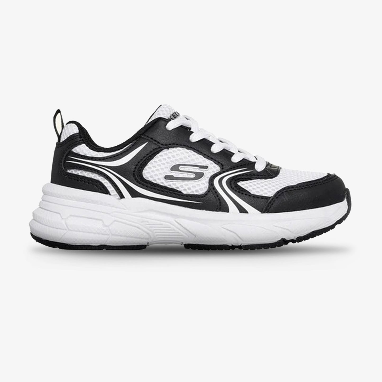 Tenis Skechers Retro Graph Niña Negro Blanco