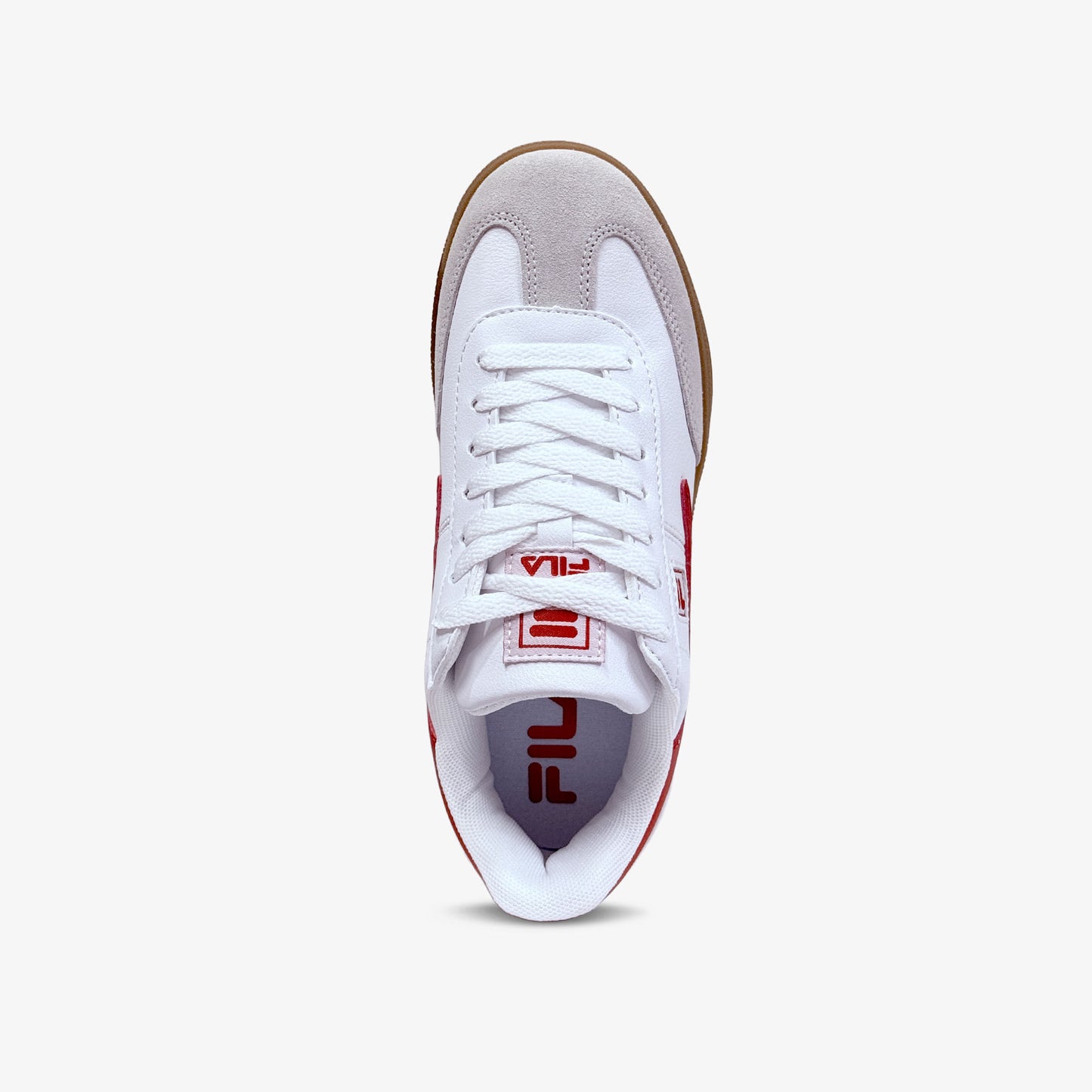Tenis Fila Burter Mujer Blanco Rojo