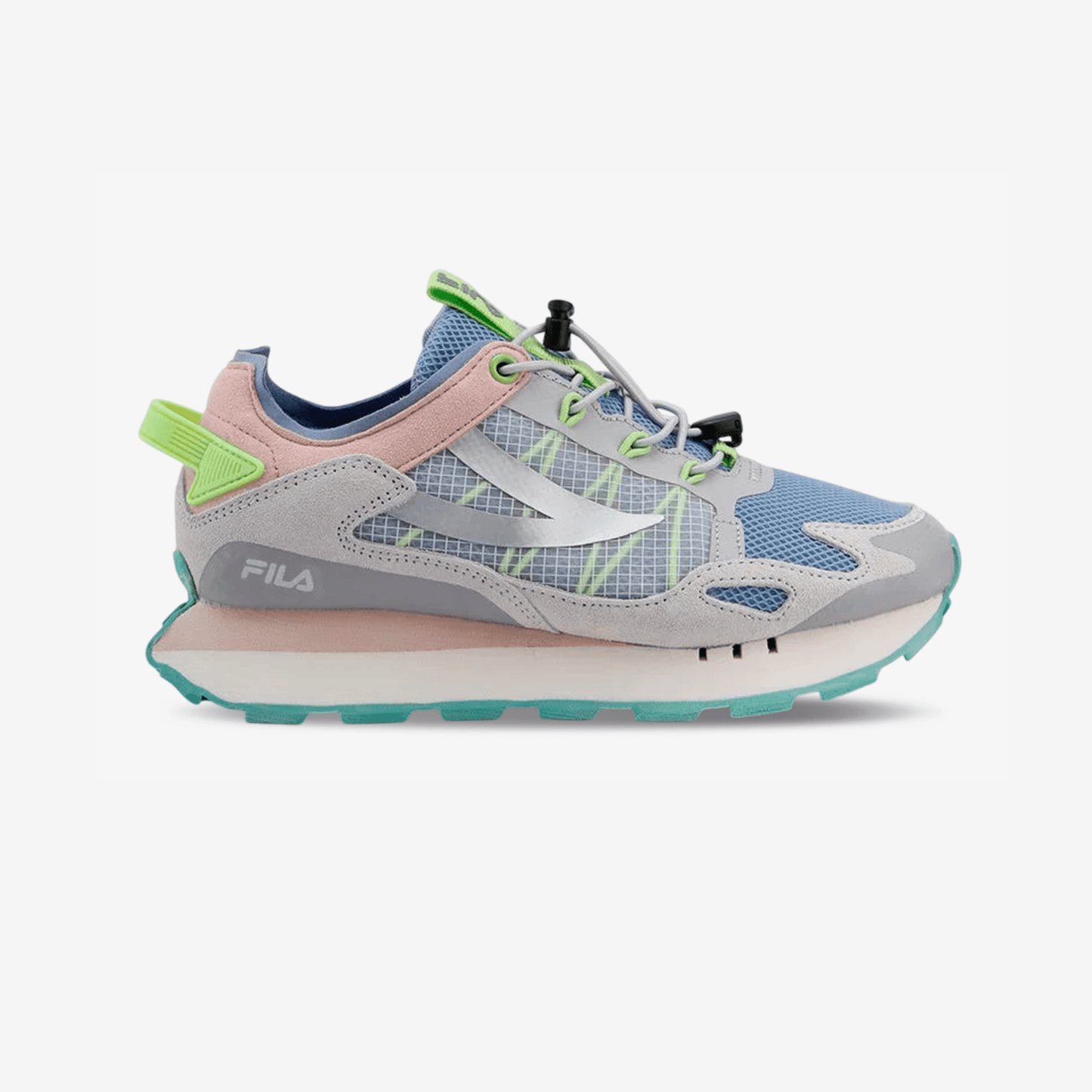 Tenis Fila Champion Mujer Gris Azul