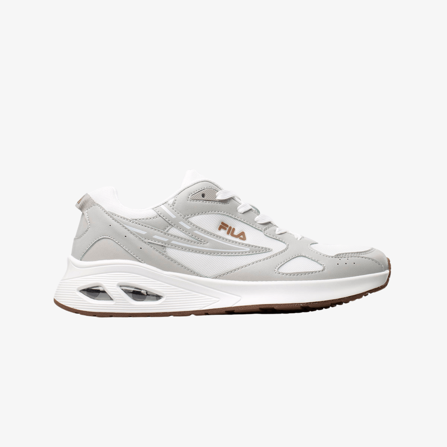 Tenis Fila Trum Hombre Blanco Gris