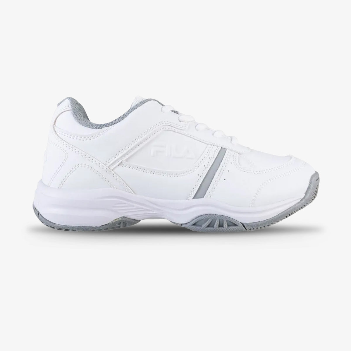 Tenis Fila Hustler Niño Blanco Gris