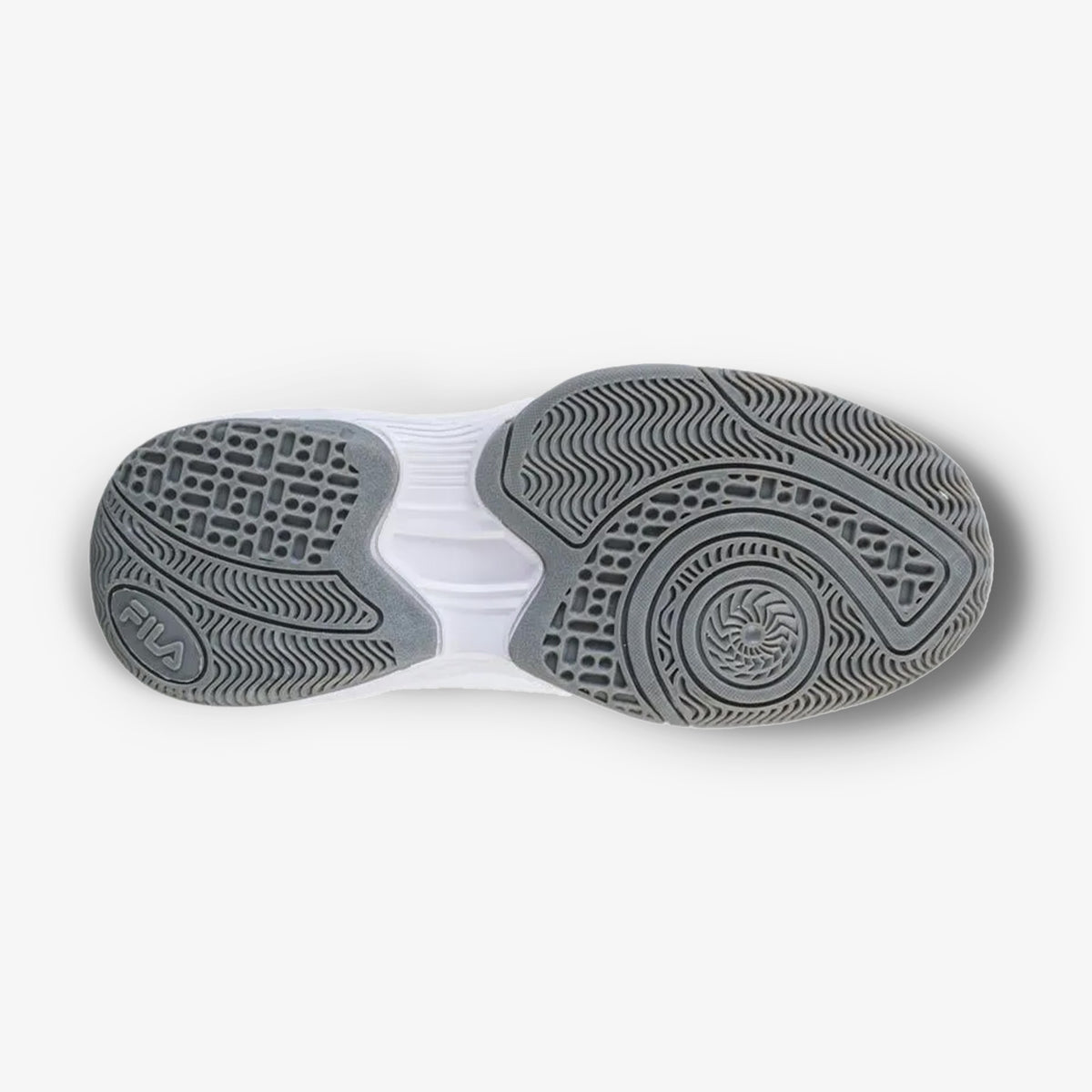 Tenis Fila Hustler Niño Blanco Gris