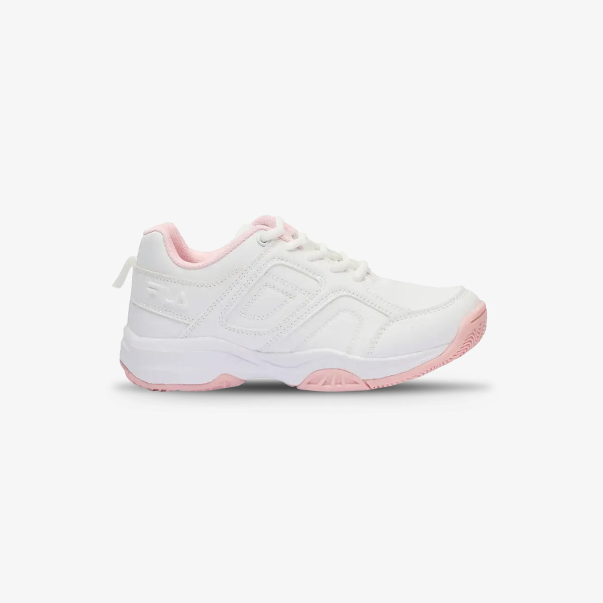 Tenis FIila Hustler Niña Blanco Rosa
