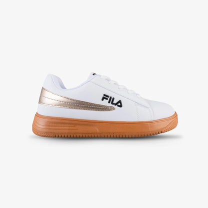 Tenis Fila Trew Niña Blanco Dorado