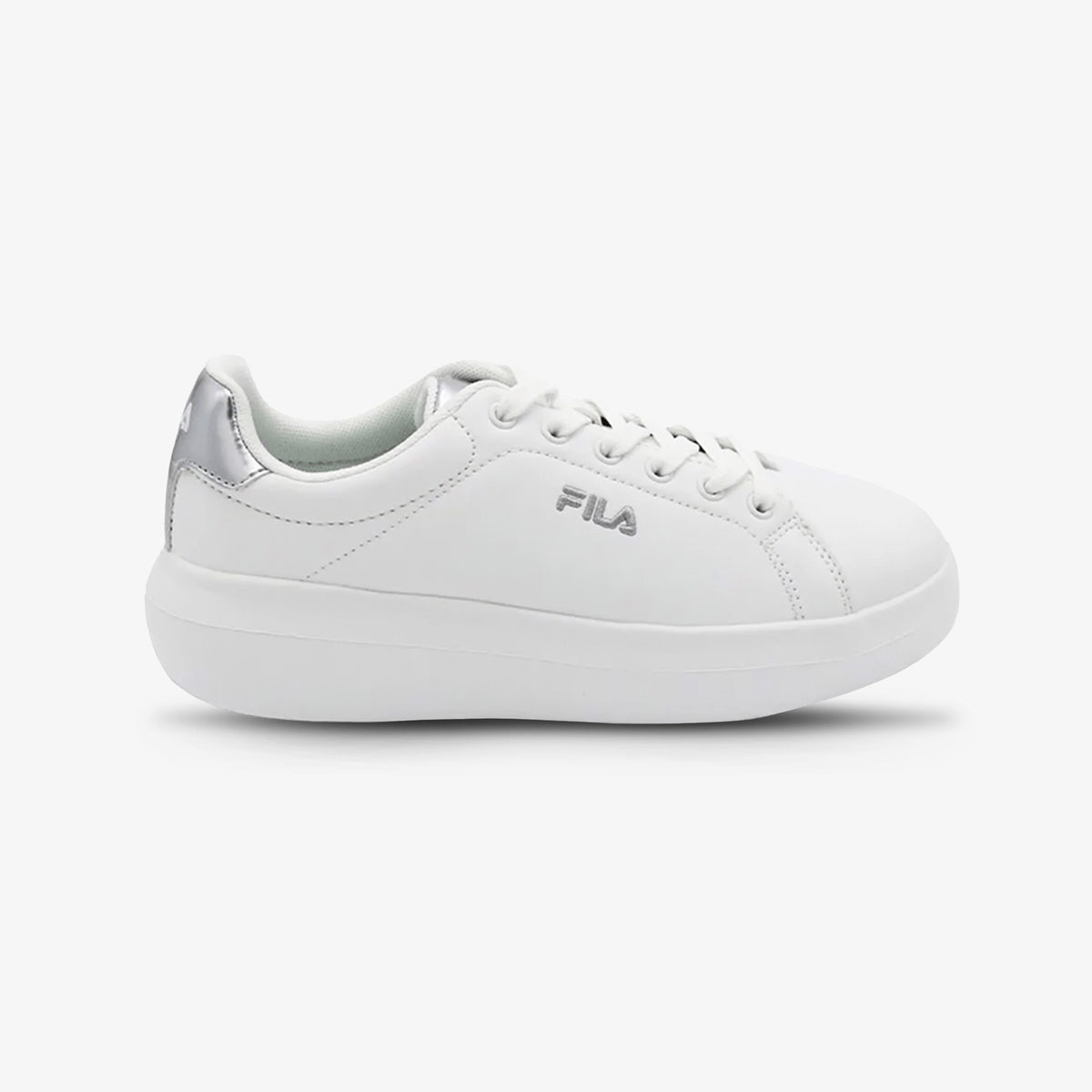Tenis Fila Bomger Mujer Blanco Plateado