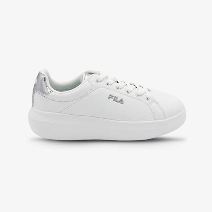 Tenis Fila Bomger Mujer Blanco Plateado