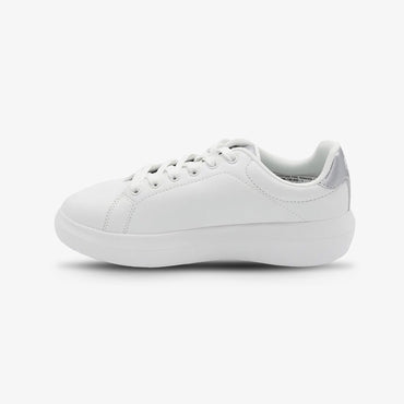 Tenis Fila Bomger Mujer Blanco Plateado