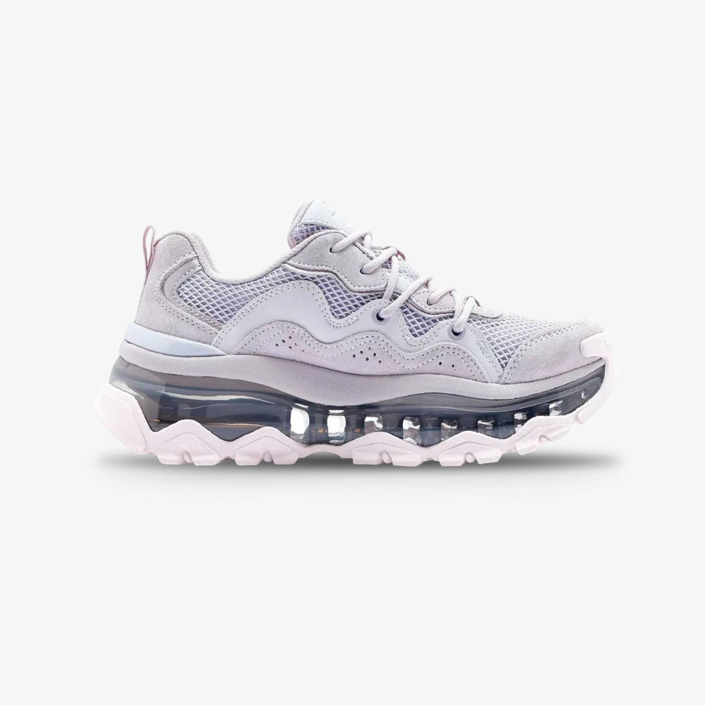 Tenis Skechers Uno Chaos Mujer Lila vista lateral