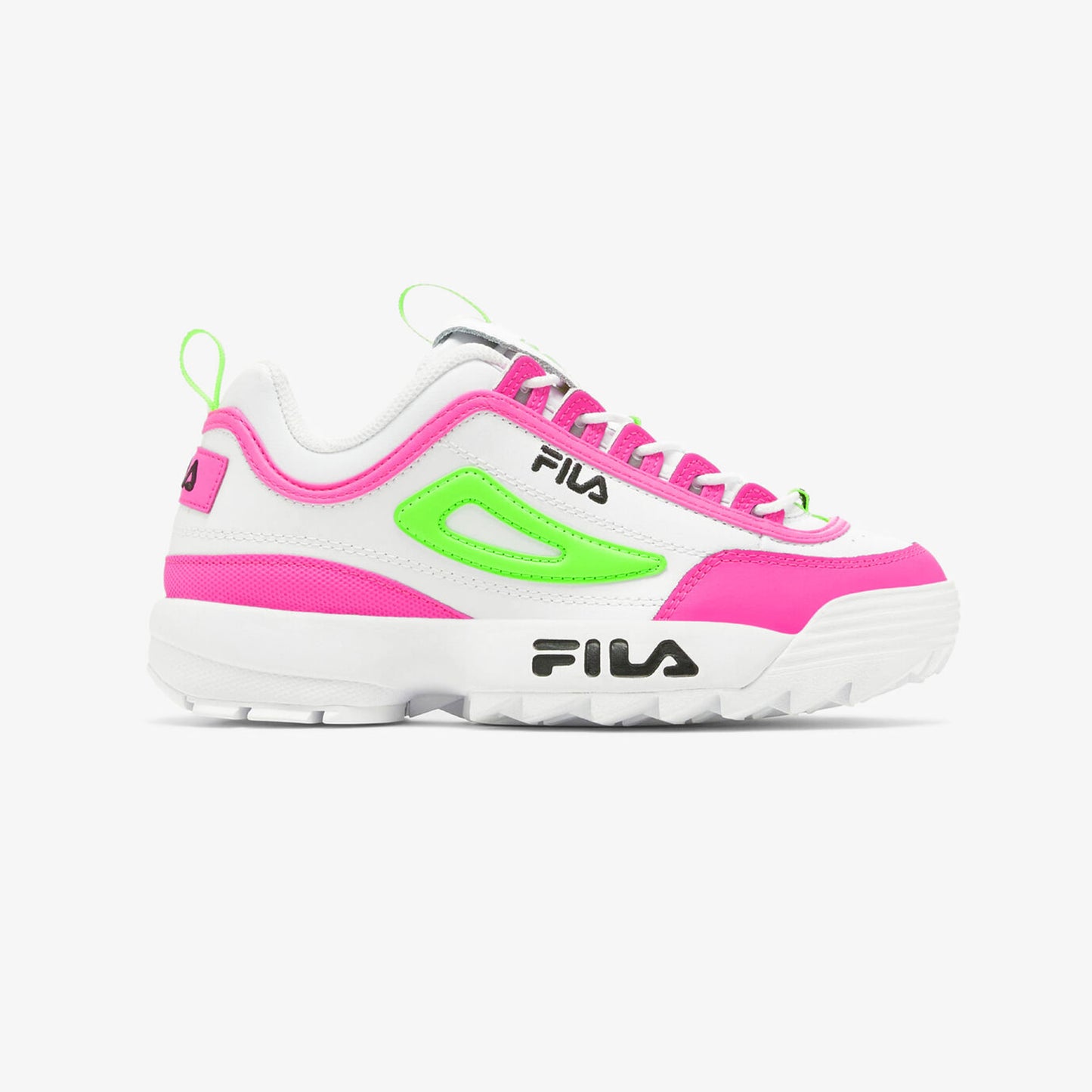 Tenis Fila Disruptor II Mujer Blanco Rosa