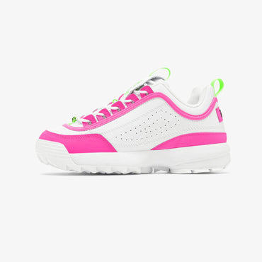 Tenis Fila Disruptor II Mujer Blanco Rosa