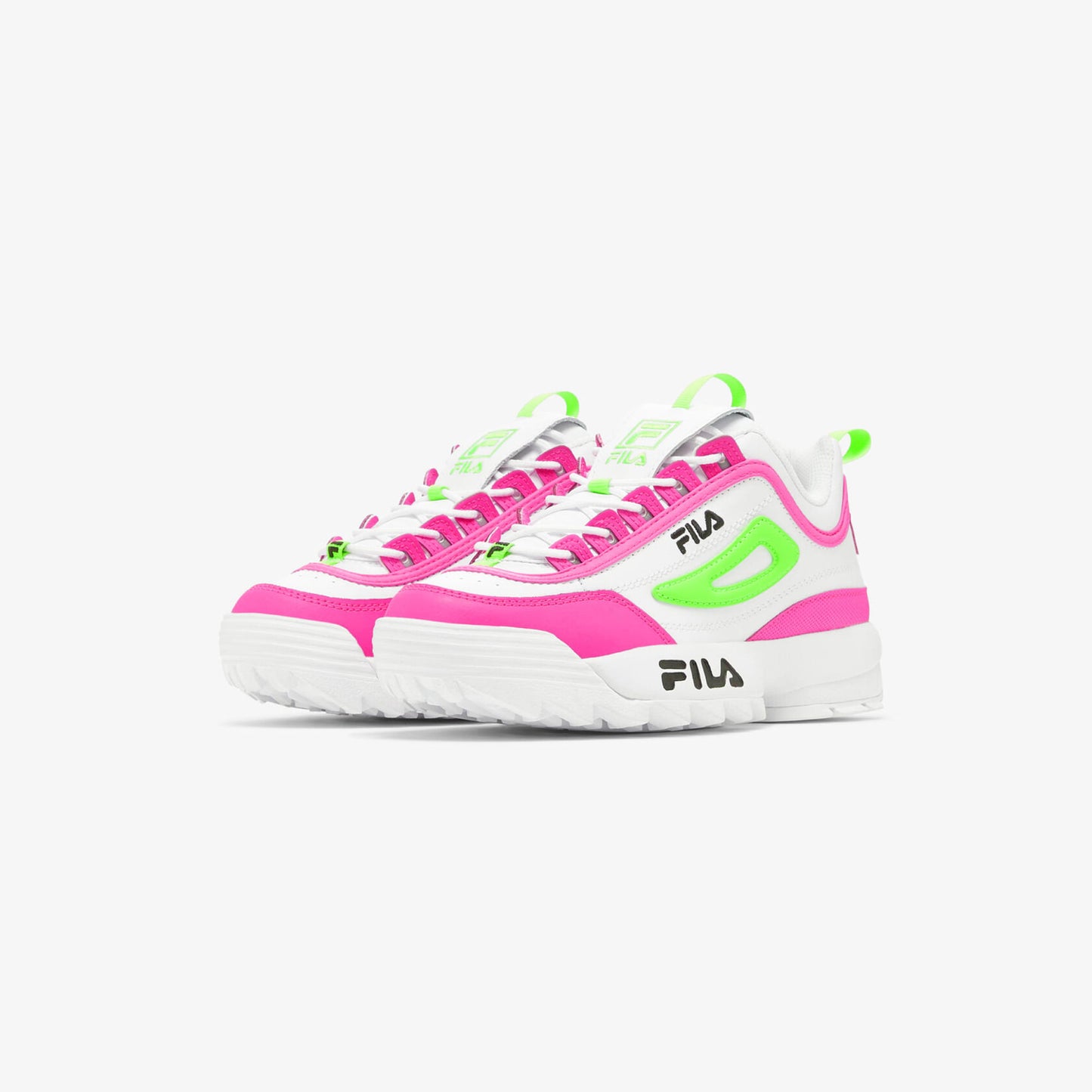 Tenis Fila Disruptor II Mujer Blanco Rosa