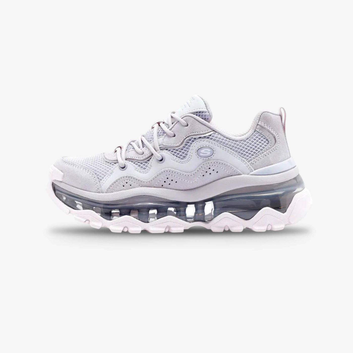 Tenis Skechers Uno Chaos Mujer Lila vista lateral interior