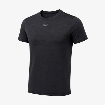 Camiseta Reebok Train Melange Tech Tee Hombre Negro