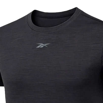 Camiseta Reebok Train Melange Tech Tee Hombre Negro