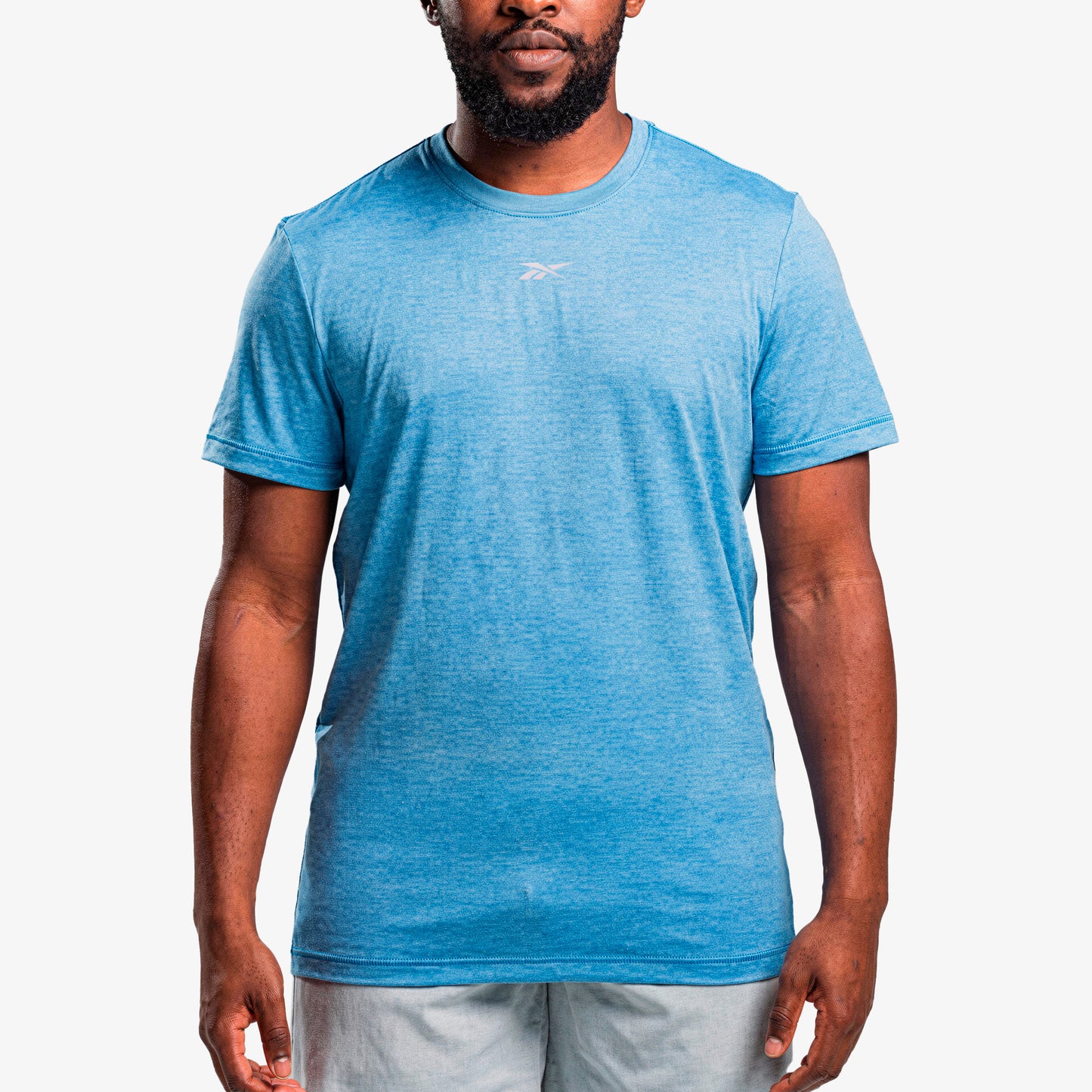 Camiseta Reebok Train Melange Tech Tee Hombre Azul