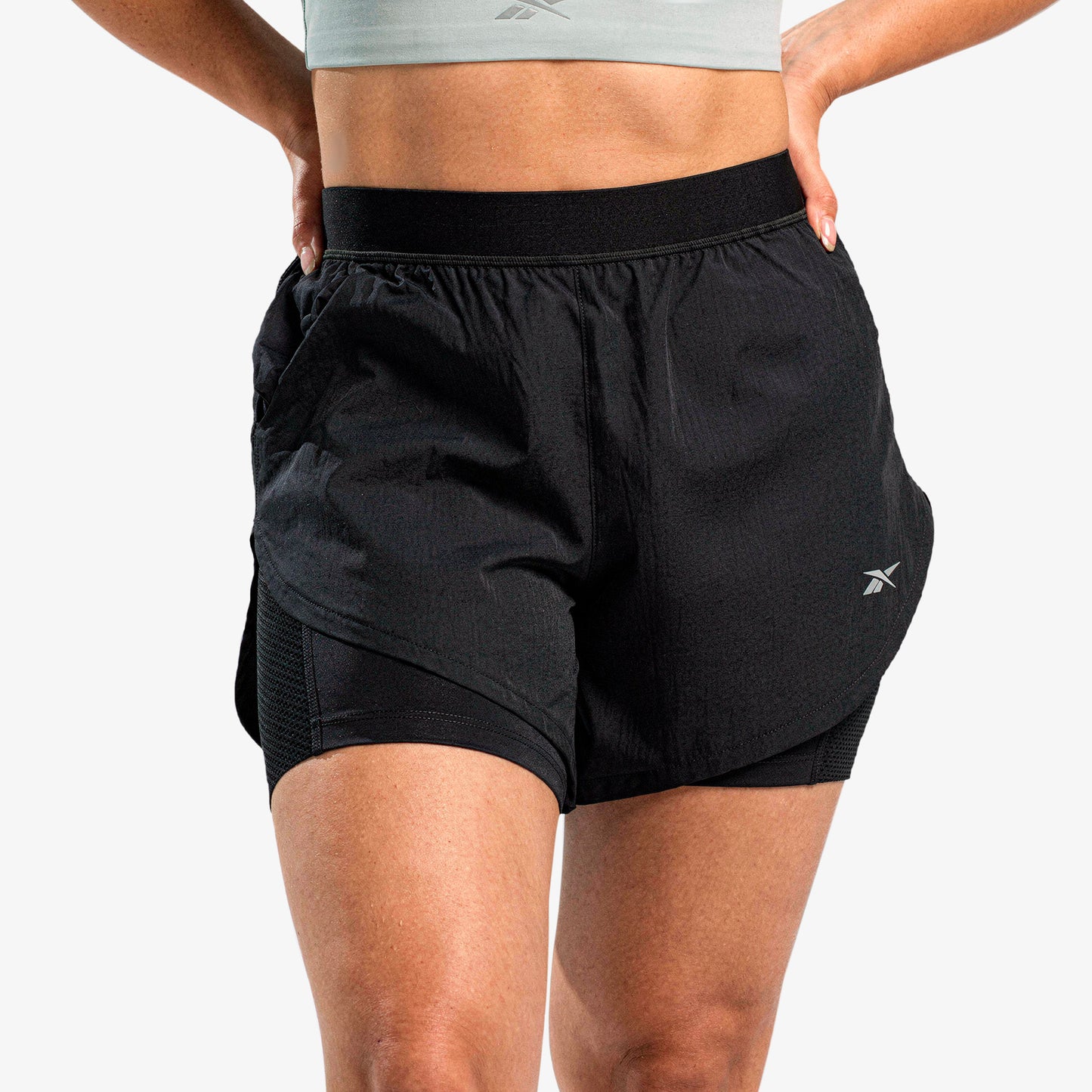 Pantaloneta Reebok W 2In1 Short Mujer Negro