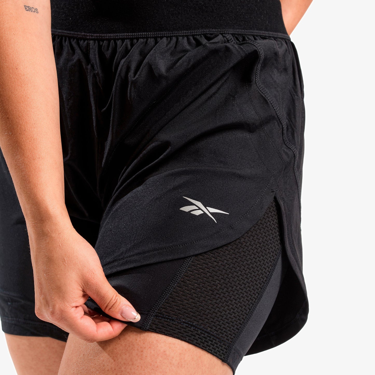 Pantaloneta Reebok W 2In1 Short Mujer Negro