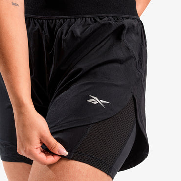Pantaloneta Reebok W 2In1 Short Mujer Negro