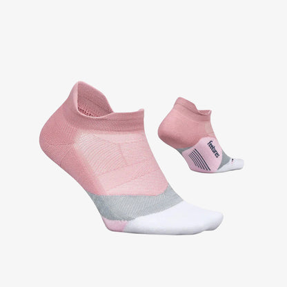 Medias Feetures Elite Light Cushion Low Cut Unisex Rosado Gris