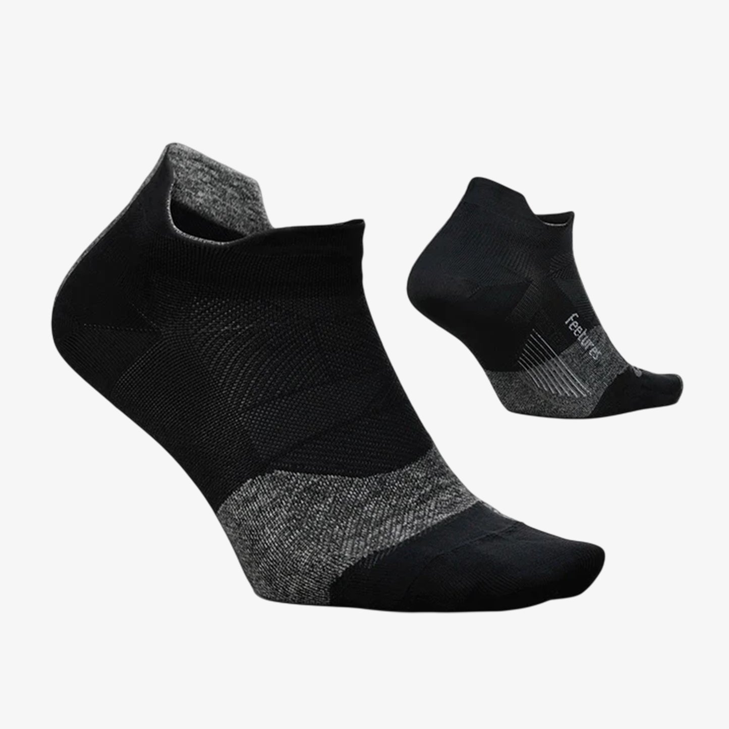 Medias Feetures Elite Ultra Light Low Cut Unisex Negro Gris
