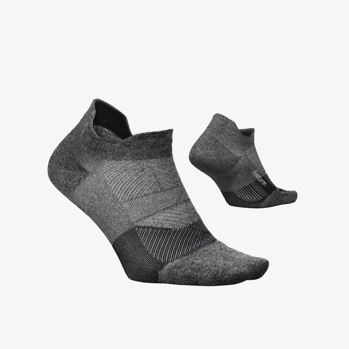 Medias Feetures Elite Ultra Light Low Cut Unisex Gris Negro